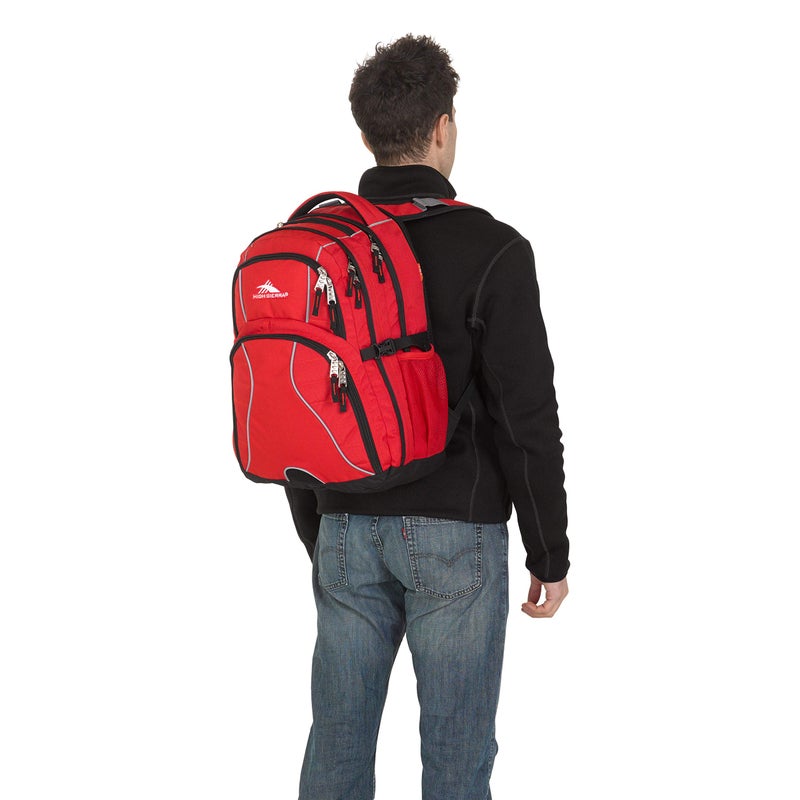 High Sierra Swerve Laptop Backpack, Crimson/Black, One Size - Image 2